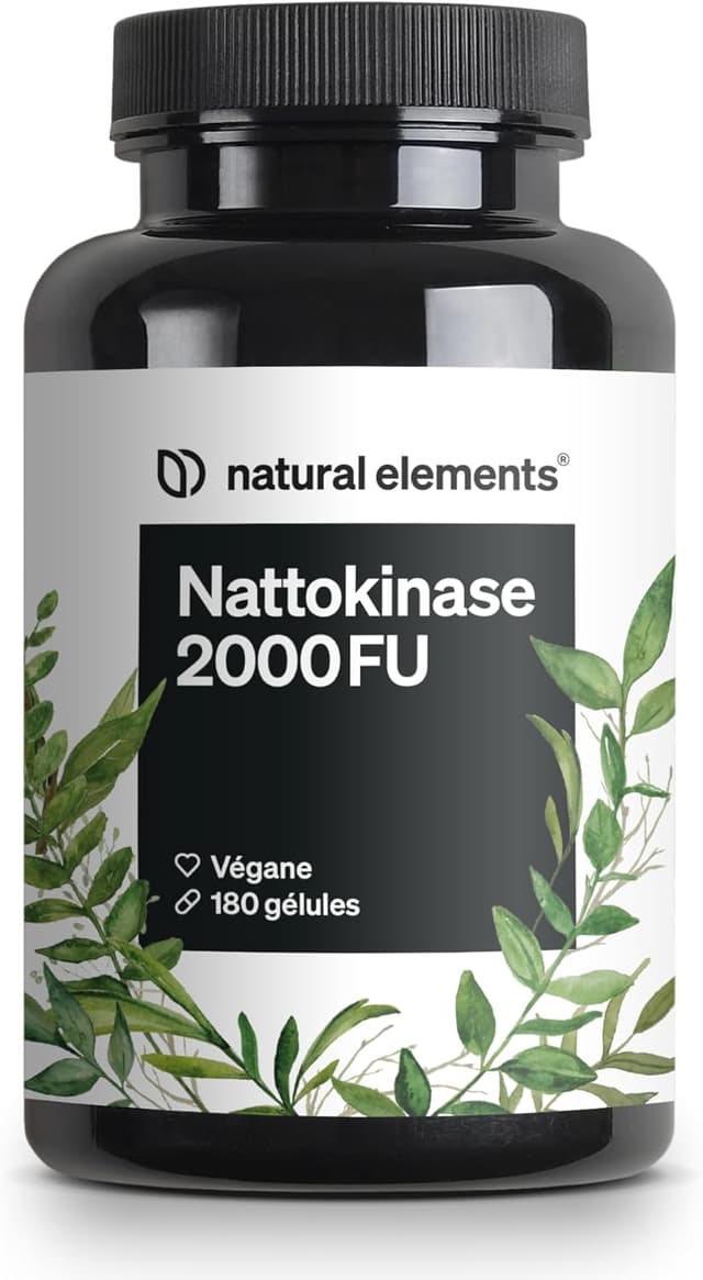 Detalle de Nattokinase 100 mg – 180 gélules (20 000 FU/g) d’origine natto, véganes, sans OGM