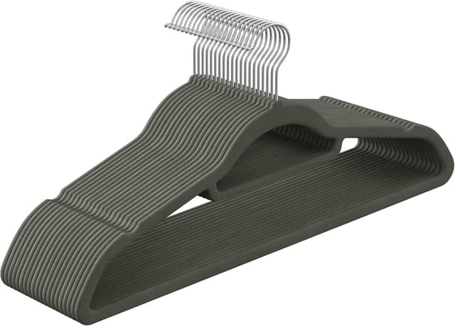 Detalle de Velvet hanger set 20, 43.5 cm, non-slip