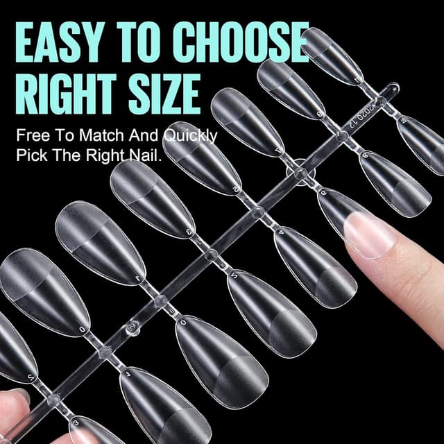 Detalle 2 de TOMICCA Almond Kurz Nageltips 240 Stk