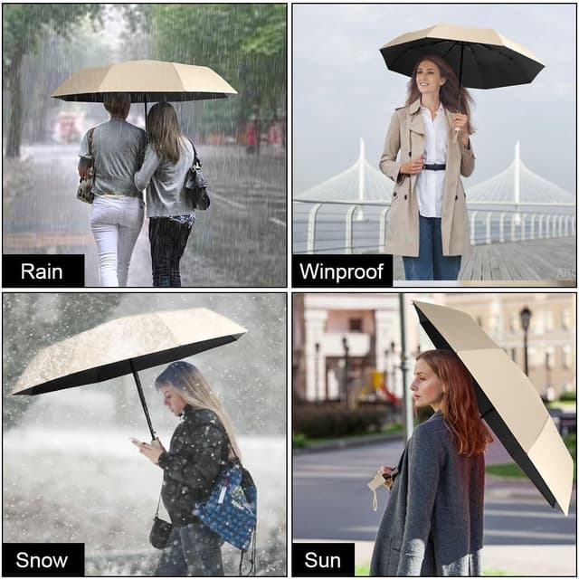 Detalle 1 de Aolso parapluie de voyage anti-tempête