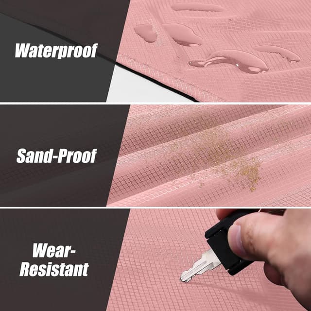 Detalle de Odoland Outdoor Pocket Travel Blanket Beach Mat (Waterproof, Sand Proof) – Picnic Blanket, Pink
