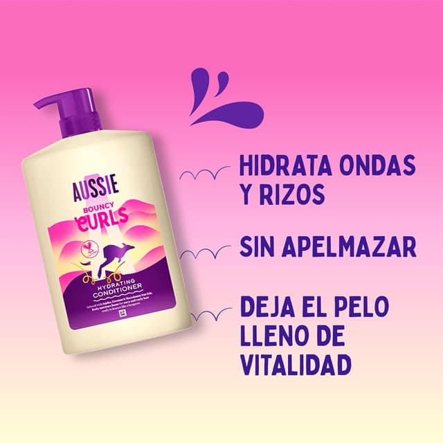 Detalle 2 de Aussie Bouncy Curls Acondicionador hidratante 1000 ml