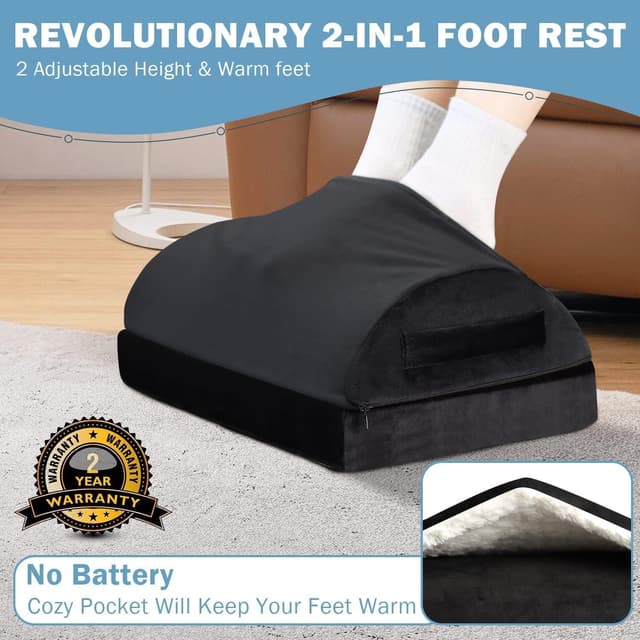 Thumbnail 1 de Adjustable Ergonomic Foot Rest for Under Desk