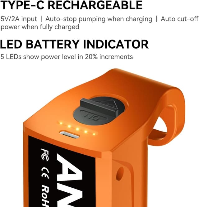 Detalle de ANSE Rechargeable Fuel Transfer Pump (2.7GPM Model X1 Ultra) – Leak-Resistant Electric Gas Transfer