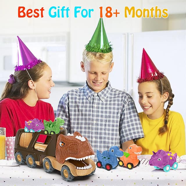 Thumbnail 6 de Veslier Dinosaur Car Toy 4-Pack for Toddlers