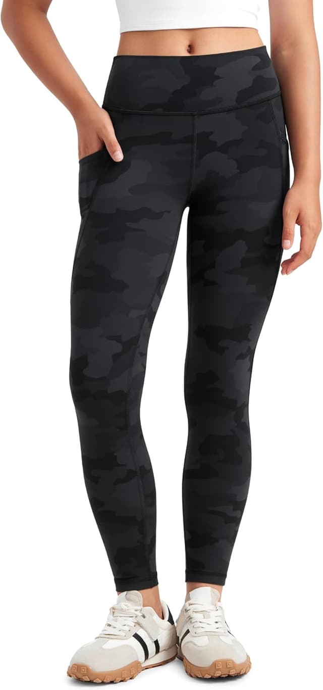 Detalle de CRZ YOGA Ragazze Butterluxe leggings con tasche laterali vita alta