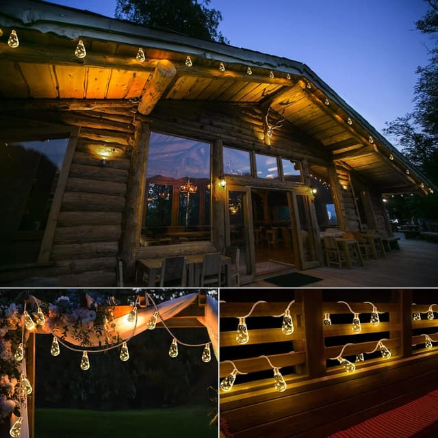 Thumbnail 6 de Geemoo Solar Lichterkette Außen 16 Glühbirnen