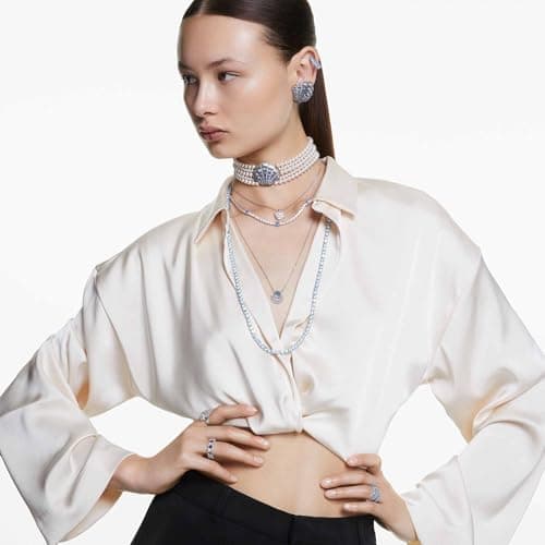 Thumbnail 5 de Swarovski Colgante Hyperbola Corazón blanco, baño de rodio 💍