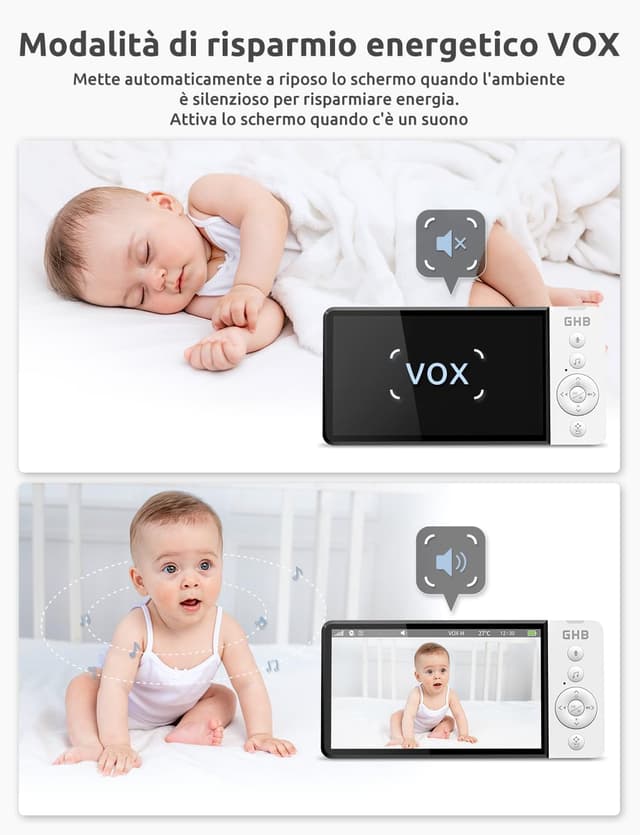 Thumbnail 3 de GHB Baby Monitor 5" 5000mAh