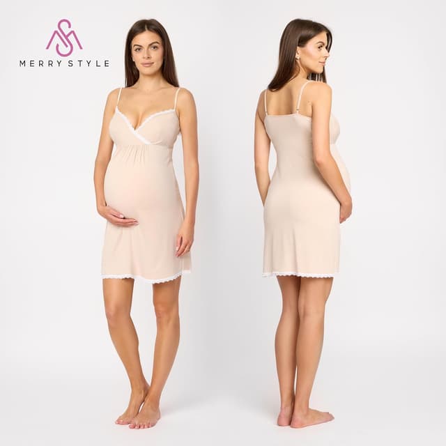 Detalle 2 de Merry Style jupon de grossesse MS10-466 en viscose élastique respirante