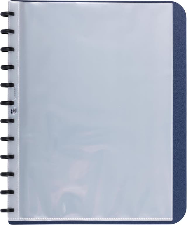 Detalle 2 de Oxford Ring-Mappe A4 manageMe mit Vario-Zipp und 25 glasklaren Hüllen (5er-Set), dunkelblau