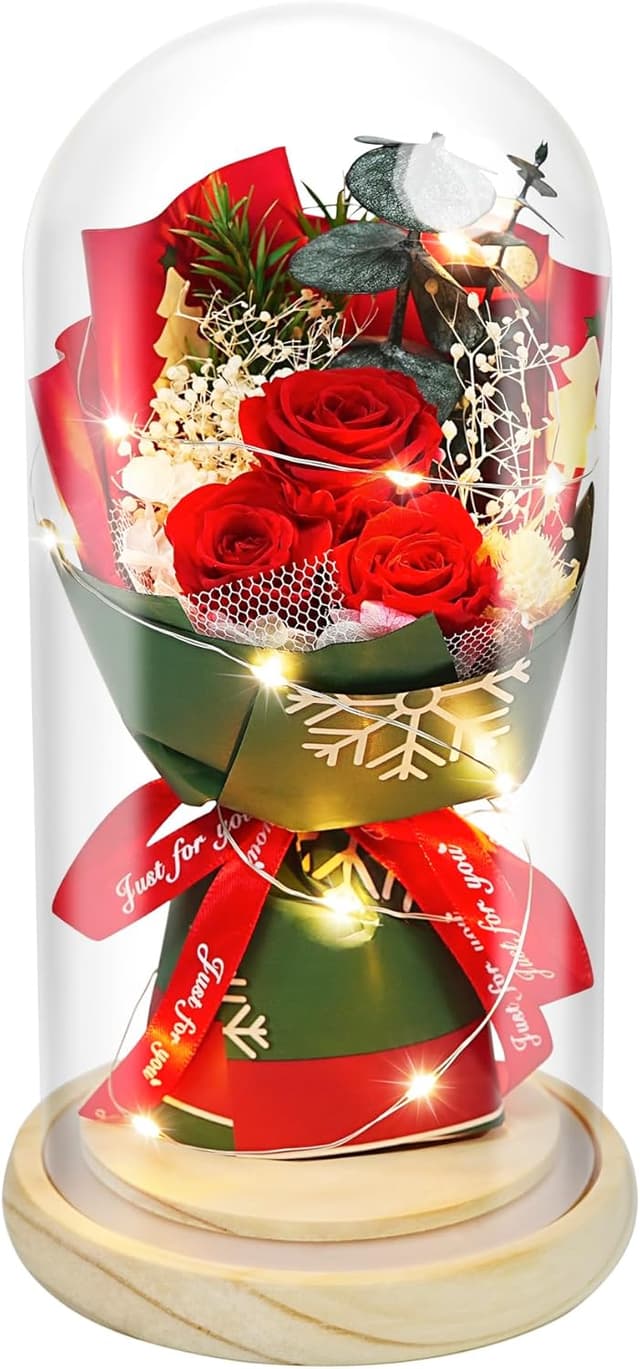 Imagen de HVY Preserved Rose Bouquet 8.1 in 🌹 en OfertitasTOP