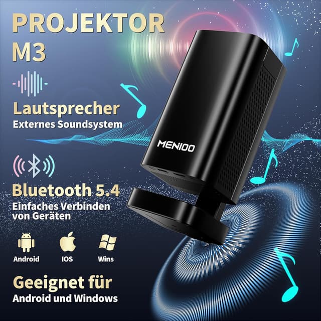 Thumbnail 1 de MENIOO Mini Beamer 4K 400 Lumen đź“˝