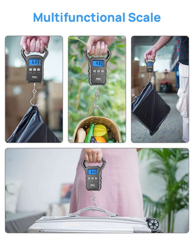 Thumbnail 6 de Meilen Fish Scale luggage scale (110lb/50kg) with backlit LCD and large handle