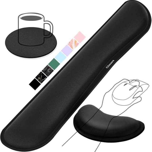Imagen de Gimars Upgrade Silky Gel Memory Foam Wrist Rest for Keyboard and Mouse 🖱 en OfertitasTOP