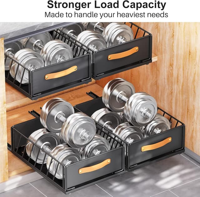 Thumbnail 4 de Sliding Mesh Cabinet Basket 11.8" Pull-Out Organizer