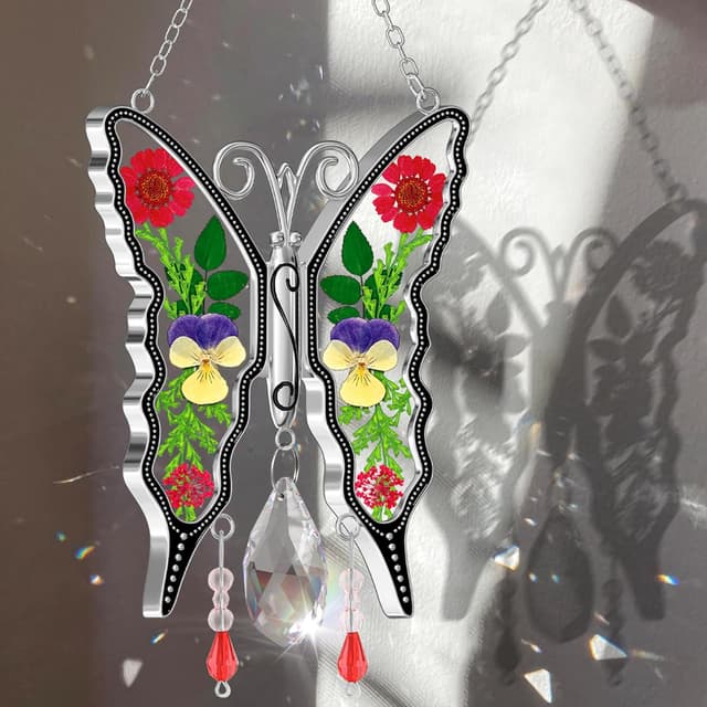 Thumbnail 5 de KY&BOSAM Crystal Butterfly Stained Glass Suncatcher 🪄