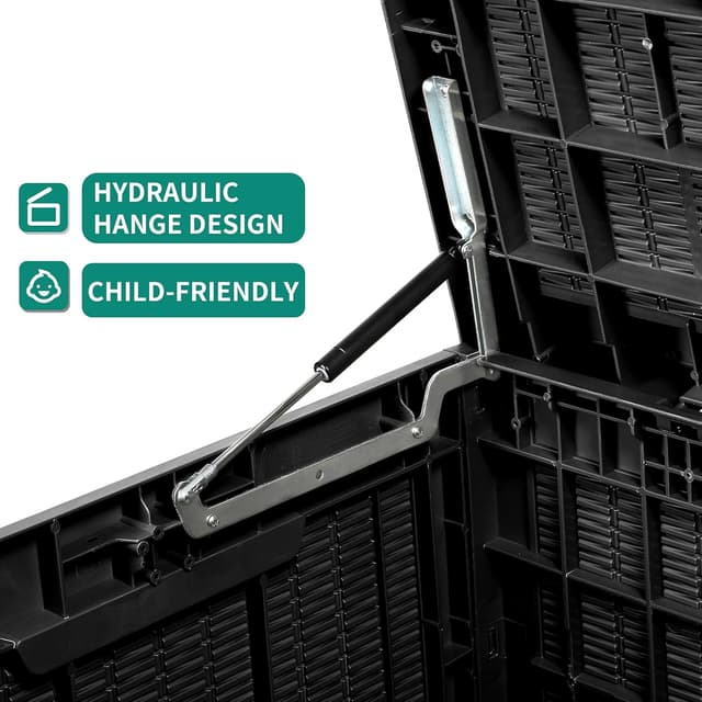 Thumbnail 2 de YITAHOME Grand Coffre Extérieur 380L Noir