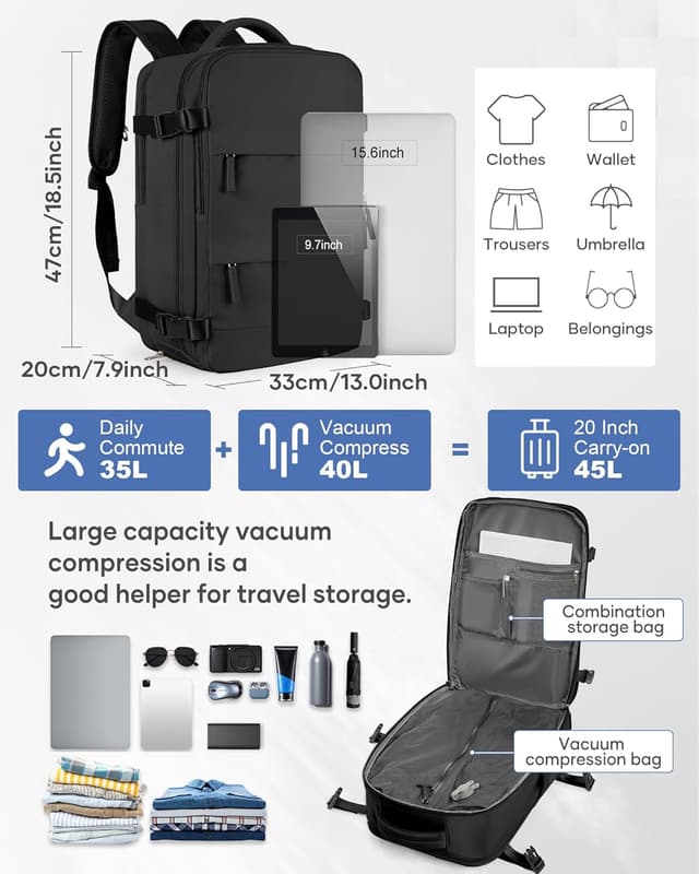 Thumbnail 4 de SZLX Mochila al Vacio 40x30x20 para cabina