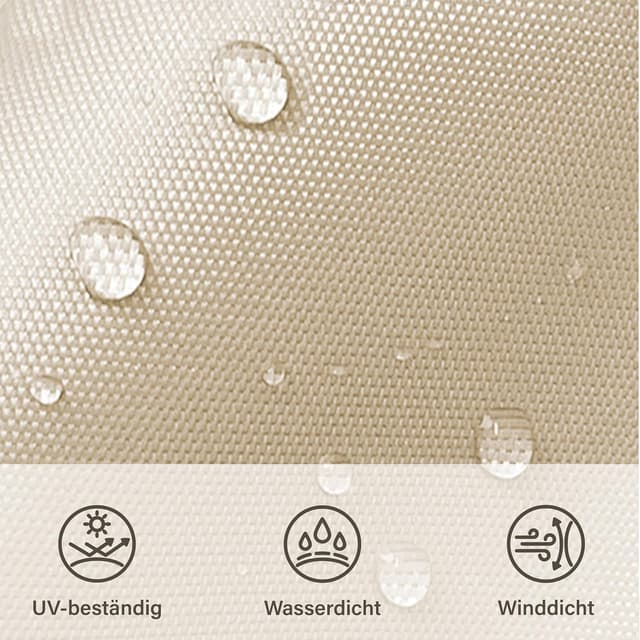 Detalle 2 de Purovi tenda da sole quadrata impermeabile 3 x 3 m con occhielli