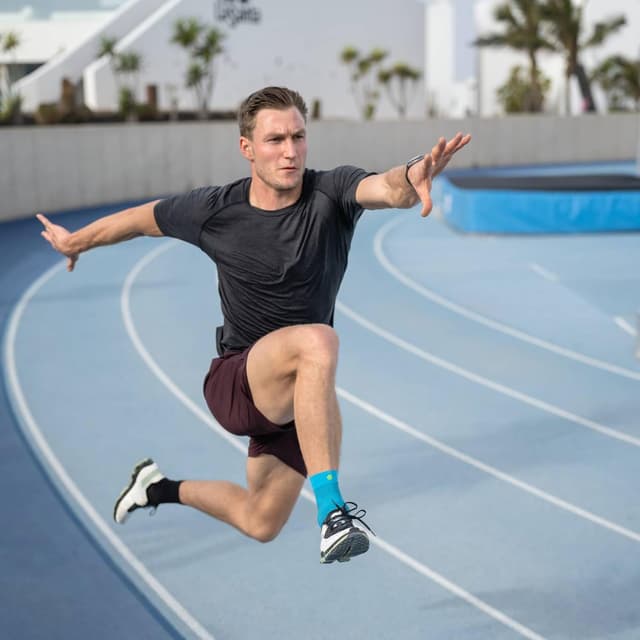 Detalle de BAUERFEIND „Sports Compression Ankle Support“ Sprunggelenkbandage – unisex, links & rechts, Größe M