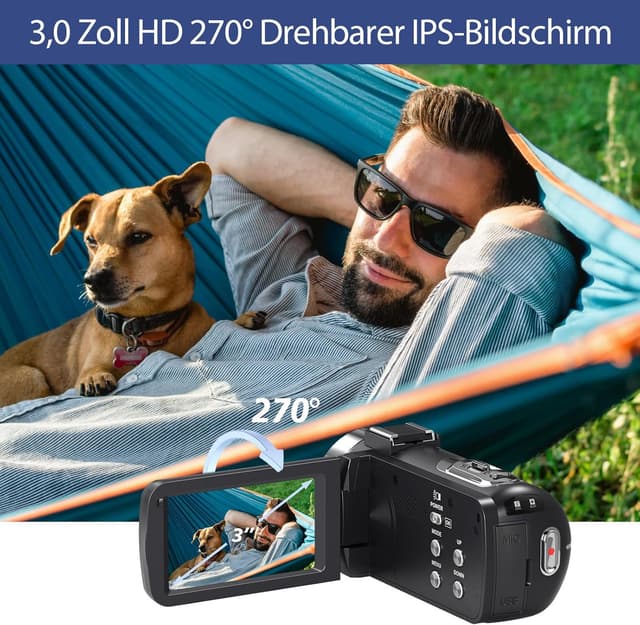 Detalle 1 de Camcorder 4K mit IR Nachtsicht 80 MP