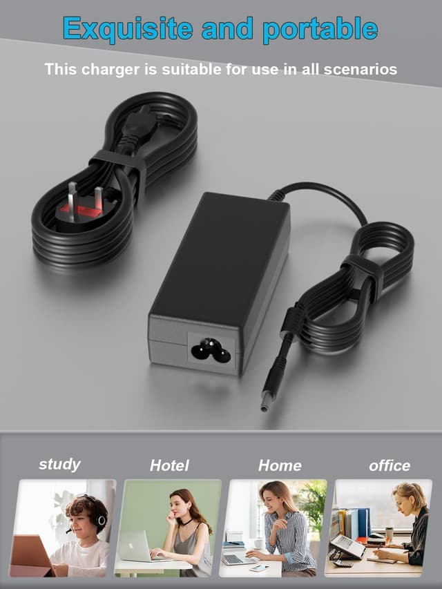 Thumbnail 6 de Dell 65W AC charger for Latitude and Inspiron laptops