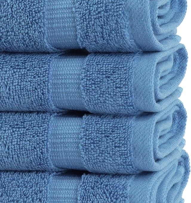 Detalle de Chakir Turkish Linens Hotel & Spa Turkish Towels (Set of 4) — 100% Cotton, Light Blue