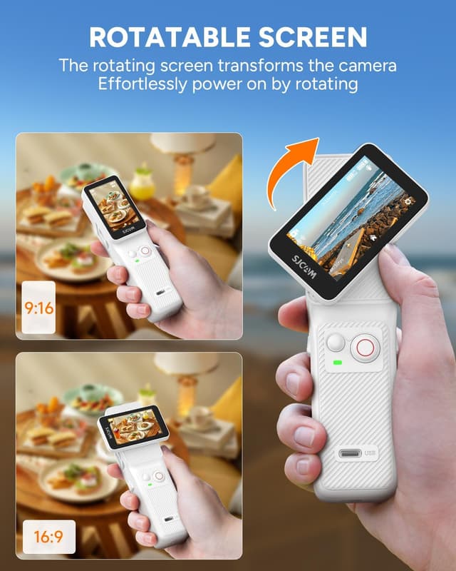 Detalle de SJCAM C400 Vlogging Creators Combo (64GB) – 4K pocket action camera with 6-axis stabilisation