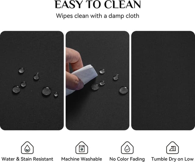 Detalle 2 de Softalker Rectangle Tablecloth (60 x 84 inch) — Waterproof, Stain Resistant, Wrinkle-Free Polyester for Dining & Outdoor