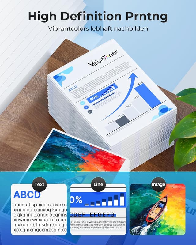 Detalle 1 de Valuetoner 203X/203A Toner-Set kompatibel für HP Color LaserJet (4er-Pack: Schwarz, Cyan, Gelb, Magenta)