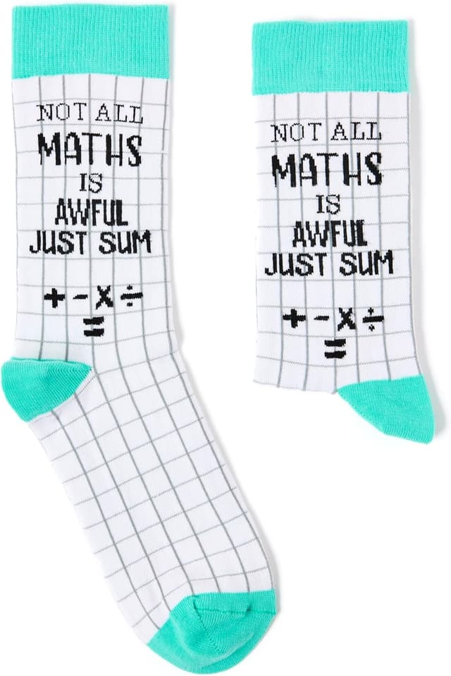Detalle de Urban Eccentric Unisex “Not All Math Is Awful” Socks (Cotton Rich) – 1 Pair Novelty Gift