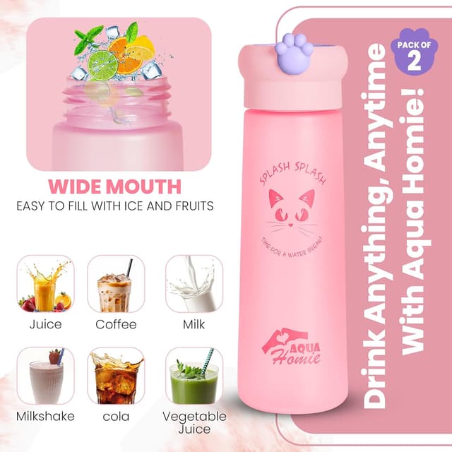 Detalle de Aqua Homie water bottle 530ml leakproof