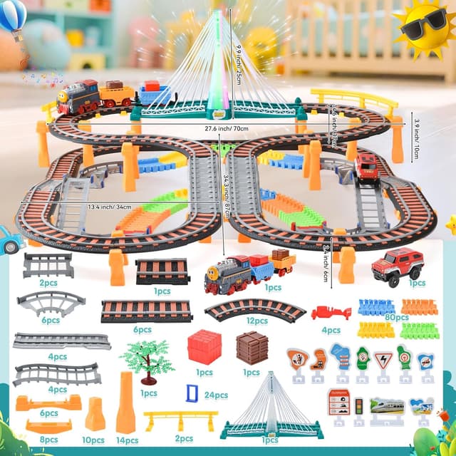 Thumbnail 1 de LTFIOON Trenino Elettrico 215 pezzi 🚂