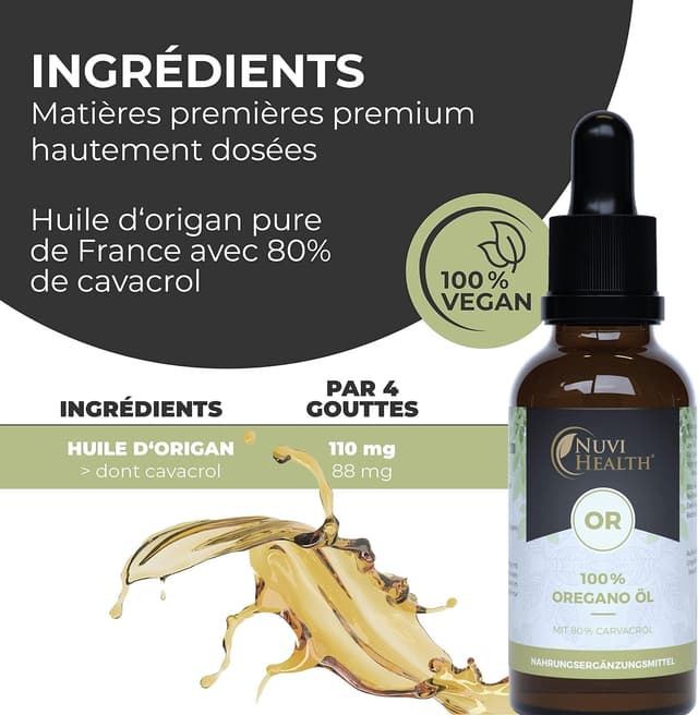 Detalle 1 de Huile d’origan 20 ml Origanum vulgare hirtum
