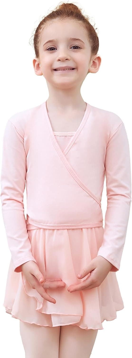 Detalle de Tancefair maglioncino da balletto crossover in cotone con cravatta incrociata per bambine e donne