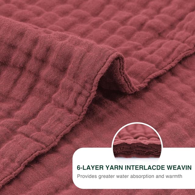 Thumbnail 4 de Love's Cabin Muslin Blanket 108"x90" king size