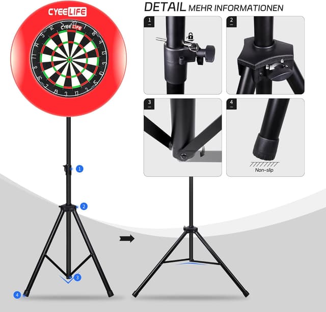 Thumbnail 2 de CyeeLife Dartboard Stand Portable Tripod 199 cm