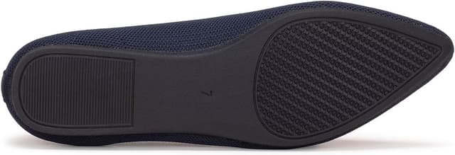 Detalle 2 de Frank Mully Loafer Flats für Damen aus Strickstoff – waschbare Ballerina-Schuhe mit Schleifen