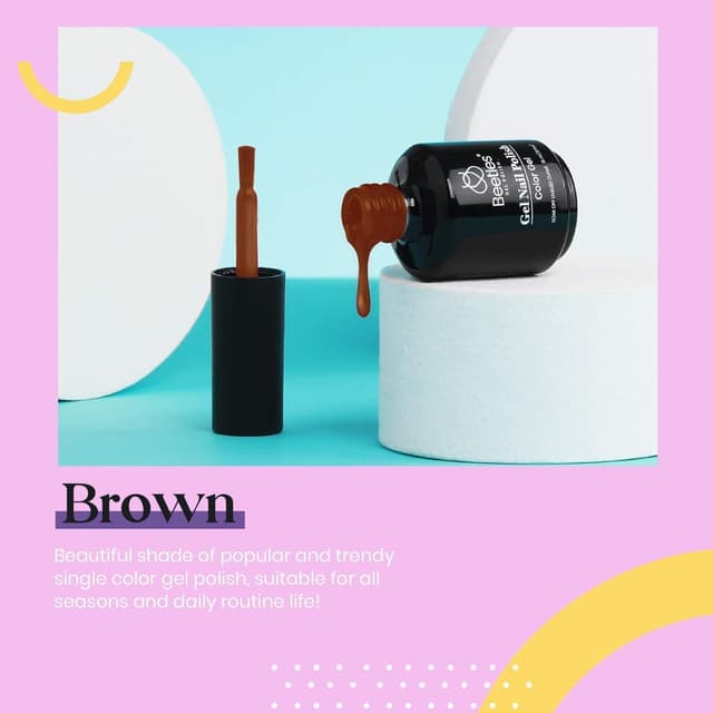 Detalle de Beetles UV-Gel Nagellack 15 ml Dunkelbraun (Blanchett, Farbnr. a228) für LED-Maniküre