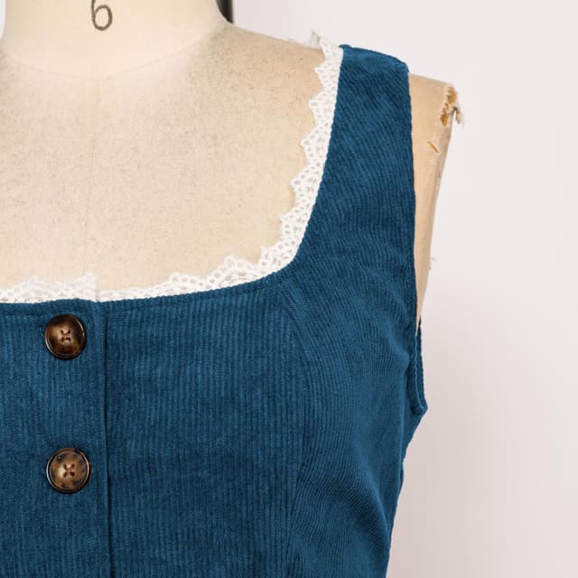 Thumbnail 1 de SCARLET DARKNESS Corset velours côtelé vintage