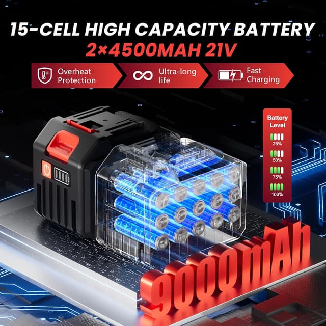 Thumbnail 2 de Leaf Blower Cordless 21V 685CFM 200MPH 🍃