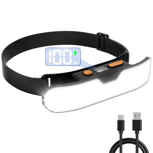 Detalle de Mohard Linterna Frontal LED Recargable con haz ancho 230° e indicador digital de energía (IPX5)