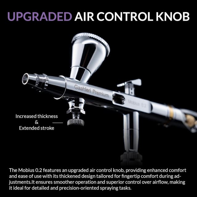 Detalle 2 de Gaahleri GHPM-Mobius 0.2mm aerógrafo