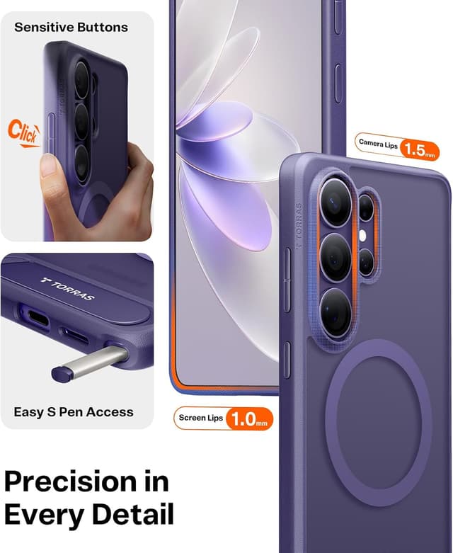 Thumbnail 6 de TORRAS Ostand L1 MagSafe-compatible case with stand for Samsung Galaxy S26 Ultra in Deep Purple