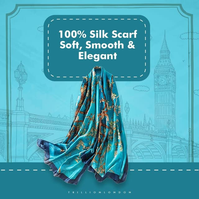 Thumbnail 1 de Trillion London Spring Silk Scarf