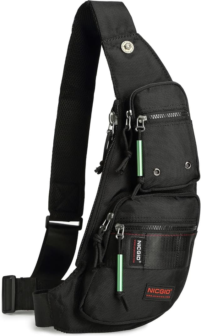Detalle de Nicgid Sling Bag Chest Shoulder Backpack – nylon crossbody/fanny pack for everyday carry