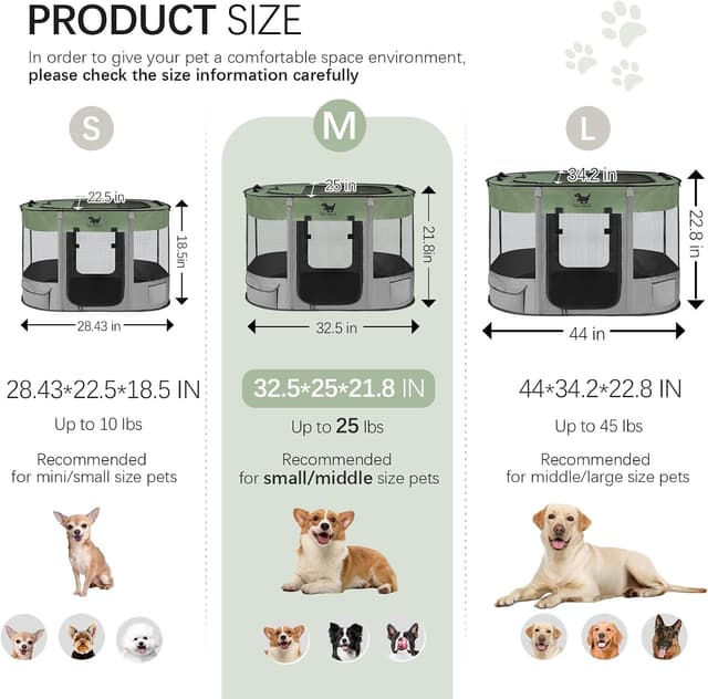 Thumbnail 1 de Rest-Eazzzy Dog Playpen M, Foldable Portable Playpen for Dogs