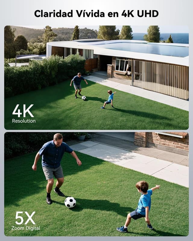 Detalle 2 de COCOCAM 4K 8MP Cámara vigilancia solar 6W