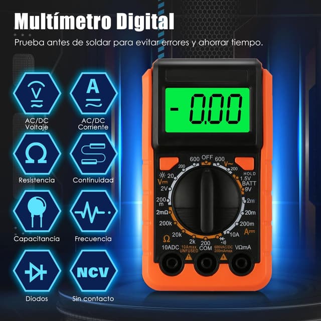 Detalle 2 de Kit soldador 60W temperatura ajustable 180–500°C